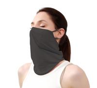 GIBZ Uv Masque Tour De Cou Femme Masque Anti-uv Visage Cou Respirant Séchage Rapide Cache Cou Anti-Poussière Coupe Vent Masque De Course à Pied En Plein Air Et De Cyclisme à Marche Rapide Gris Foncé