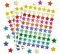 Gicare 2100 Pièces 10 Couleurs Gommettes Étoiles Autocollants Brillantes 15mm Stickers Étoiles Autocollants Pailleté, Pastilles Autocollantes pour Récompense Enseignant Étudiants Calendrier DIY