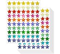 Gicare 3500 Pièces Gommettes Étoiles Autocollants Brillantes 15mm Stickers Autocollants Étoiles de 10 Couleur Laser, Pastilles Autocollantes pour Récompense Enseignant Étudiants Calendrier DIY