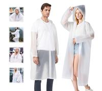 Gicctyble Poncho Pluie Impermeable Transparent - 2Pcs Impermeable Femme - Cape de Pluie Réutilisable pour Femme et Homme - Tenue Imperméable Adulte pour Festival et Extérieur