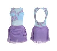 GICIR Costumes De Danse Lyrique For Femmes, Grande Taille, Strass, Costume De Danse Moderne De Ballet Lyrique, Robe Personnalisée For Filles(XS)