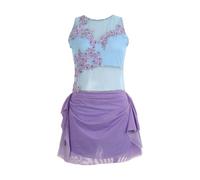GICIR Costumes De Danse Lyrique for Femmes, Grande Taille, Strass, Robe De Danse De Louange Moderne for Compétition, Tourbillon Personnalisé(XS)