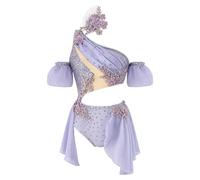 GICIR Costumes De Danse Lyrique For Filles, Robe À Strass, Dos Nu, Robe De Danse Moderne, Performance For Femmes, Pôle Comp(M)