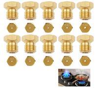 Gicleur Gaz Butane, 10 Pcs Gicleur Gaz Bouteille, Gicleur Gaz de Ville, 2×0.5mm, 4×0.7mm, 2×0.87mm, 2×1.02mm, Gicleur Plaque de Cuisson Gaz Butane, Gicleur Gaz Butane Universels