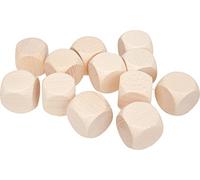 GICO 5970 Lot de 12 cubes vierges en bois naturel Longueur des bords 30 mm, cubes de prière