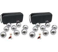 GICO Jeu de 8 Boules de pétanque en Sac de Transport Solide - 720 g - 3268 (Lot de 2)