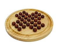 GICO Jeu de solitaire en bois - Solitaire/solitaire - D23 cm - Jeu de société en bois - Design élégant et stable - Jeu de société pour jeunes et moins jeunes - 7961