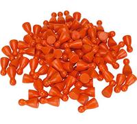 GICO Lot de 100 cônes à pailles standard en bois - 24 x 12 mm - Couleur au choix (orange)