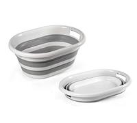 GICOS IMPORT EXPORT SRL Bassine peu encombrante refermable bol forme ovale capacité 27 litres ouverte 54 x 39 x 23 cm fermée 54 x 39 x 3 cm BEE-839498