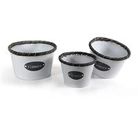 GICOS IMPORT EXPORT SRL Cachepot Lot de 3 boîtes Rondes 11/13/15 cm