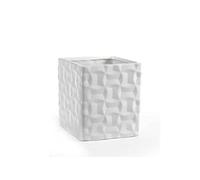 GICOS IMPORT EXPORT SRL L.CRE Vase Blanc carré 14 x 14 x 13 83080