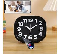 GiDaCom Horloge réveil avec caméra espion 1080P WiFi, détection de mouvement, vision nocturne, microphone, vision de téléphone portable ios/android APP TUYA surveillance maison/bureau (C6)