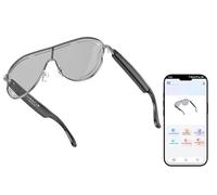GiDaCom Lunettes Bluetooth intelligentes avec IA - Traducteur en temps réel, écouter de la musique et répondre aux appels avec un design unique, A17 Transparent