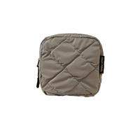 Gidary Trousse de maquillage de voyage, trousse de toilette, pochette en nylon à fermeture éclair, sac de rangement pour cosmétiques, sac de maquillage pour femme, petite trousse de maquillage, gris