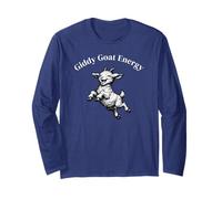 Giddy Goat Energy Vintage Joyful Leaping Goat Manche Longue