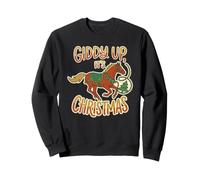 Giddy Up, Son Sapin de Noël, Cloches, arrière-Plan Occidental Sweatshirt