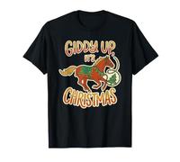 Giddy Up, Son Sapin de Noël, Cloches, arrière-Plan Occidental T-Shirt