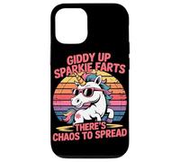 Giddy Up Sparkle Farts Il y a du Chaos à propager Licorne Coque pour iPhone 12/12 Pro