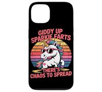 Giddy Up Sparkle Farts Il y a du Chaos à propager Licorne Coque pour iPhone 13