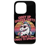 Giddy Up Sparkle Farts Il y a du Chaos à propager Licorne Coque pour iPhone 13 Pro