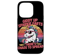 Giddy Up Sparkle Farts Il y a du Chaos à propager Licorne Coque pour iPhone 14 Pro