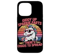 Giddy Up Sparkle Farts Il y a du Chaos à propager Licorne Coque pour iPhone 14 Pro Max