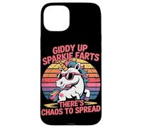 Giddy Up Sparkle Farts Il y a du Chaos à propager Licorne Coque pour iPhone 15 Plus