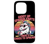 Giddy Up Sparkle Farts Il y a du Chaos à propager Licorne Coque pour iPhone 15 Pro