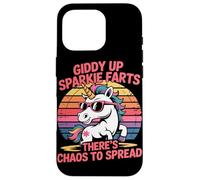 Giddy Up Sparkle Farts Il y a du Chaos à propager Licorne Coque pour iPhone 16 Pro