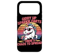 Giddy Up Sparkle Farts Il y a du Chaos à propager Licorne Coque pour iPhone 17 Pro Max