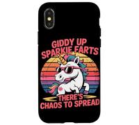 Giddy Up Sparkle Farts Il y a du Chaos à propager Licorne Coque pour iPhone X/XS