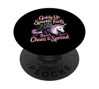 Giddy Up Sparkle Farts There's Chaos to Spread |- PopSockets PopGrip Adhésif