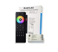 GIDEALED Contrôleur LED RGBW avec télécommande RF - 4 zones - 2,4 GHz - Télécommande de groupe - Contrôle individuel pour 5050SMD COB 5 broches RGBW - Bande LED DC5 V-24 V - Variation de couleur