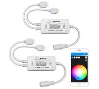 GIDEALED Lot de 2 contrôleurs LED Smart ZigBee 3.0 2 sorties pour bandes RGB 4 broches à intensité variable compatible avec Hub Bridge,Amazon Echo Plus,App/Alexa Voice Control Ambiance Lighting