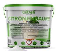 GiDeli Acide Citrique 3kg E330 Qualité Alimentaire - Poudre Blanche Pure pour Pâtisserie et Conserves - Détartrant Naturel Grand Format pour Lave-vaisselle, Lave-linge - Booste Votre Lessive