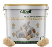 GiDeli Ail Semoule 1 kg - Granulés Séchés - Seau avec Couvercle | Ingrédient unique, végétalien, idéal pour marinades, charcuterie maison, aïoli, légumes rôtis