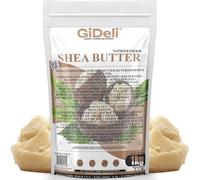 GiDeli Beurre de karité 1 kg - Beurre de karité naturel et non raffiné - Graisse de noix de l'arbre de karité hydratant intensément - Beurre corporel à effet régénérant