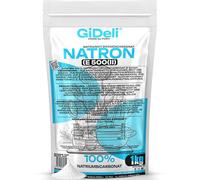 GiDeli Bicarbonate de Soude Qualité Alimentaire 1kg - Poudre de bicarbonate de sodium sans additifs - Idéal pour cuisiner, pâtisser, laver et nettoyer - Utilisation polyvalente dans la maison