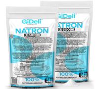 GiDeli Bicarbonate de Soude Qualité Alimentaire 2x5kg - Poudre de bicarbonate de sodium sans additifs - Idéal pour cuisiner, pâtisser, laver et nettoyer - Utilisation polyvalente dans la maison