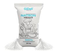 GiDeli Bicarbonate de Soude Qualité Alimentaire 30kg - Poudre de bicarbonate de sodium sans additifs - Idéal pour cuisiner, pâtisser, laver et nettoyer - Utilisation polyvalente dans la maison