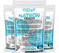 GiDeli Bicarbonate de Soude Qualité Alimentaire 3x5kg - Poudre de bicarbonate de sodium sans additifs - Idéal pour cuisiner, pâtisser, laver et nettoyer - Utilisation polyvalente dans la maison