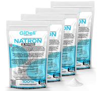 GiDeli Bicarbonate de Soude Qualité Alimentaire 4x5kg - Poudre de bicarbonate de sodium sans additifs - Idéal pour cuisiner, pâtisser, laver et nettoyer - Utilisation polyvalente dans la maison