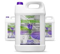 GiDeli Bioéthanol - 3 x 5 l - Parfum lavande - 96,6 % d'éthanol - Pour intérieur et extérieur - Sans fumée et suie - Fabriqué à partir de maïs et de betterave sucrière