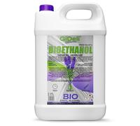 GiDeli Bioéthanol 5 l Parfum lavande 96,6 % éthanol pour cheminée intérieure et extérieure Sans fumée ni suie Fabriqué à partir de maïs et de betteraves sucrières