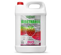 GiDeli Bioéthanol Parfum fraise des bois 96,6 % éthanol pour intérieur et extérieur Sans fumée ni suie Fabriqué à partir de maïs et de betterave sucrière 5 l