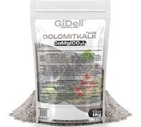 GiDeli Chaux Dolomitique 1 kg - Chaux pour gazon au printemps pour augmenter le pH du sol - Amendement calcaire pour améliorer la structure du sol - Anti-mousse riche en calcium et magnésium