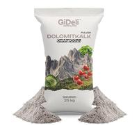 GiDeli Chaux Dolomitique 25 kg - Chaux pour gazon au printemps pour augmenter le pH du sol - Amendement calcaire pour améliorer la structure du sol - Anti-mousse riche en calcium et magnésium
