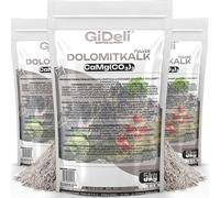 GiDeli Chaux Dolomitique 3 x 5 kg - Amendement Calcaire pour Gazon | augmente le pH du sol, riche en calcium et magnésium, améliore la structure du sol, anti-mousse, pour potager et jardin