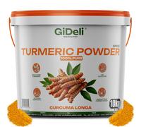 GiDeli Curcuma en Poudre 10 kg - 100% Curcuma Longa Pur | sans additif, mouture fine, couleur jaune éclatante, pour currys, riz, lait doré et soupes épicées