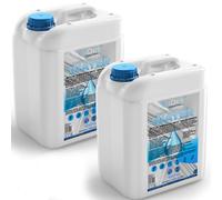 GiDeli Eau déminéralisée 2 x 10 l - Sans calcaire pour maison et garage | Eau distillée en deux unités portables, dix kilos par poignée, une ouverte, une scellée en réserve